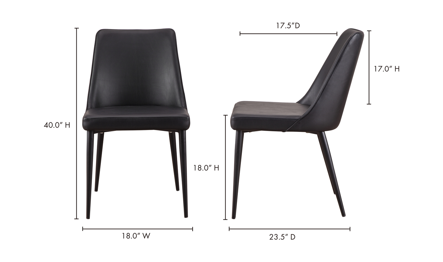 Lula Dining Chair - Set Of Two Black