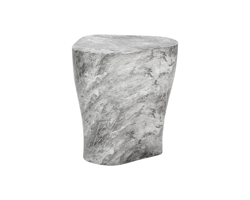 Dali End Table - Marble Look - Large