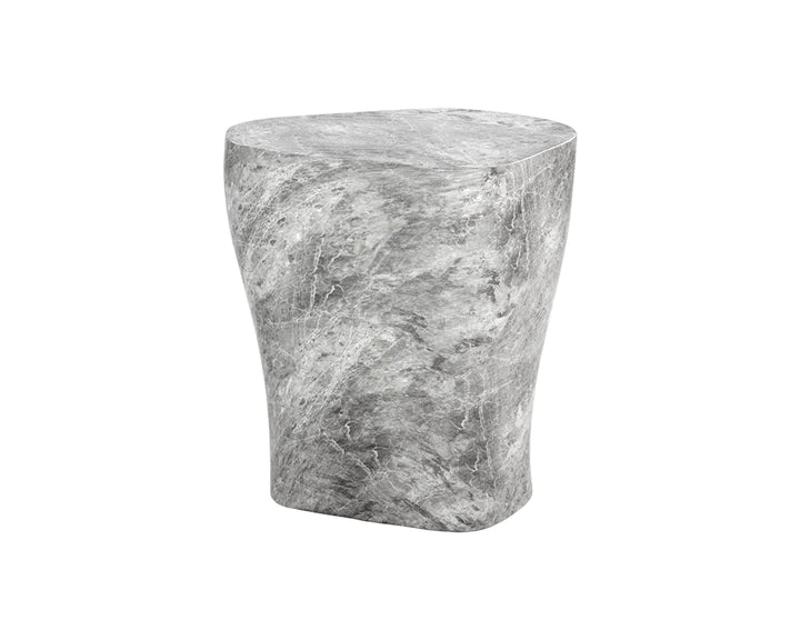 Dali End Table - Marble Look - Large