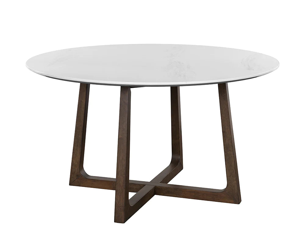Flores Dining Table - 53" - Dark Brown