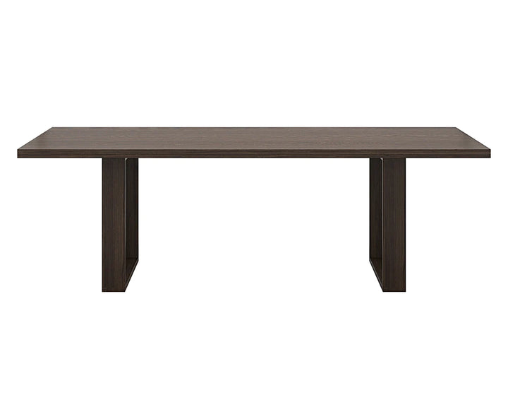 Thanus Dining Table - 94.5" - Brown Oak