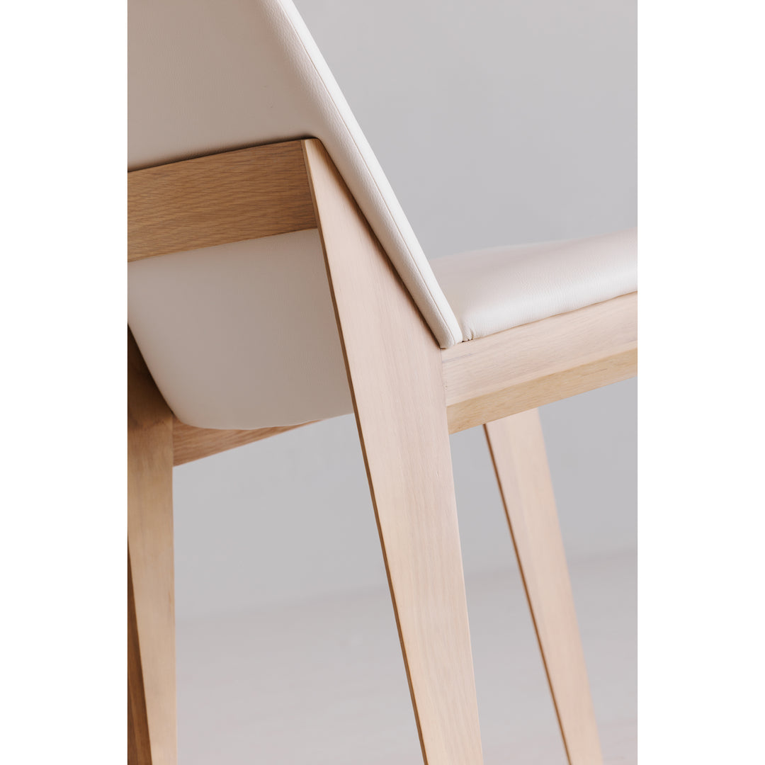 Deco Oak Dining Chair Cream White-Set Of Two