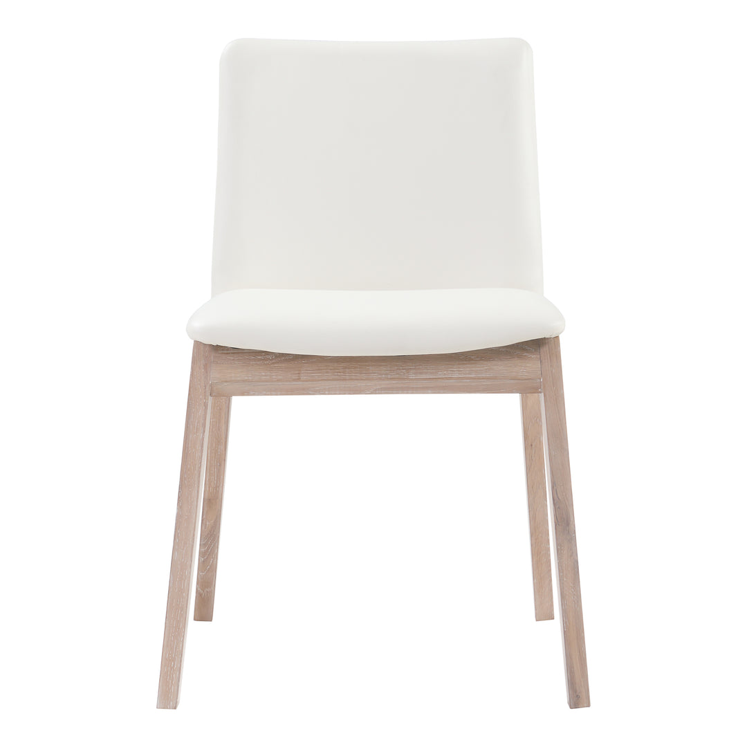 Deco Oak Dining Chair Cream White-Set Of Two