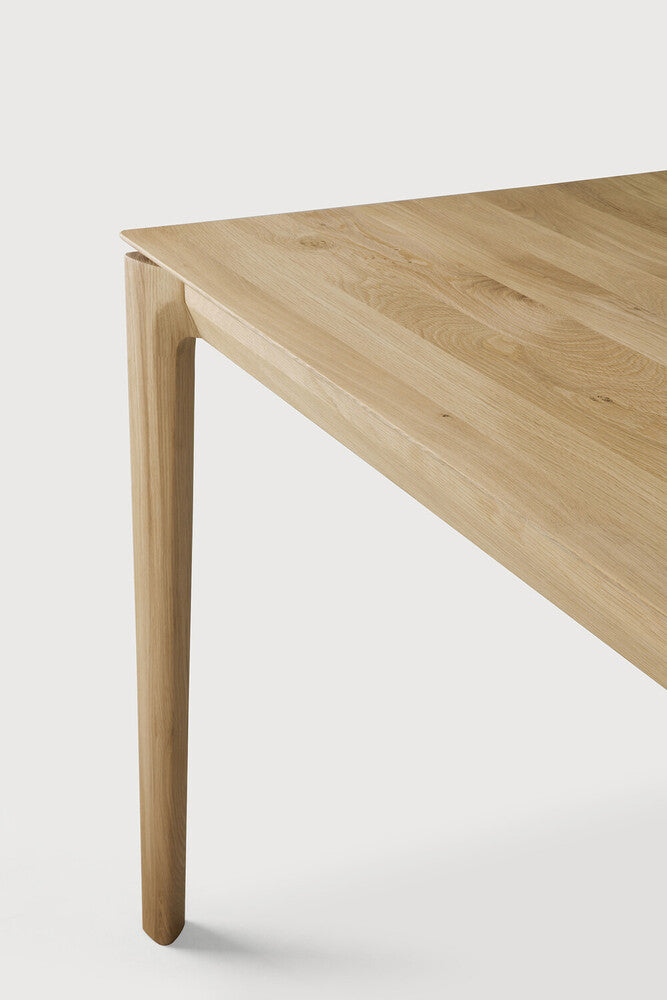 The Bok Desk by Ethnicraft features varnished oak, top