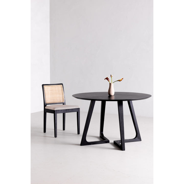Godenza Dining Table Round Black Ash