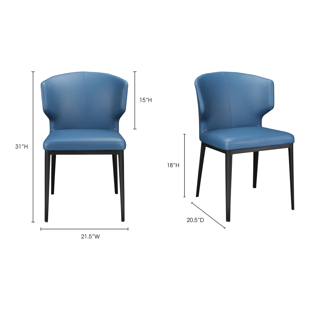 Delaney Dining Chair Steel Blue-Set Of Two