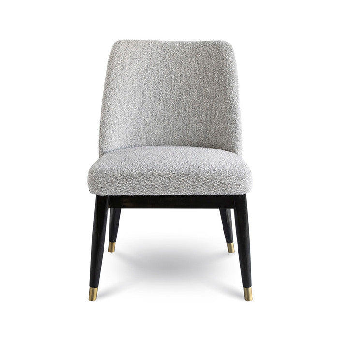 Fawcett Dining Chair – Taupe Boucle – Dark Base