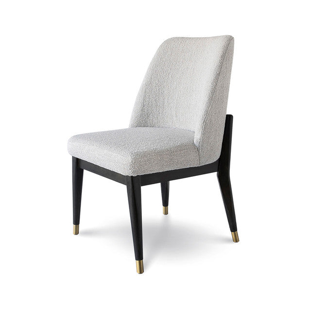 Fawcett Dining Chair – Taupe Boucle – Dark Base