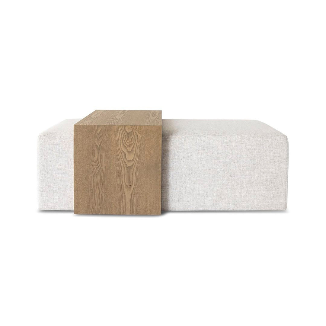 Forest Coffee Ottoman - Cream and Blonde Oak