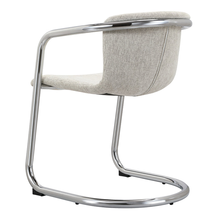 Freeman Chrome Frame Dining Chair Blended Cream-Set Of Two