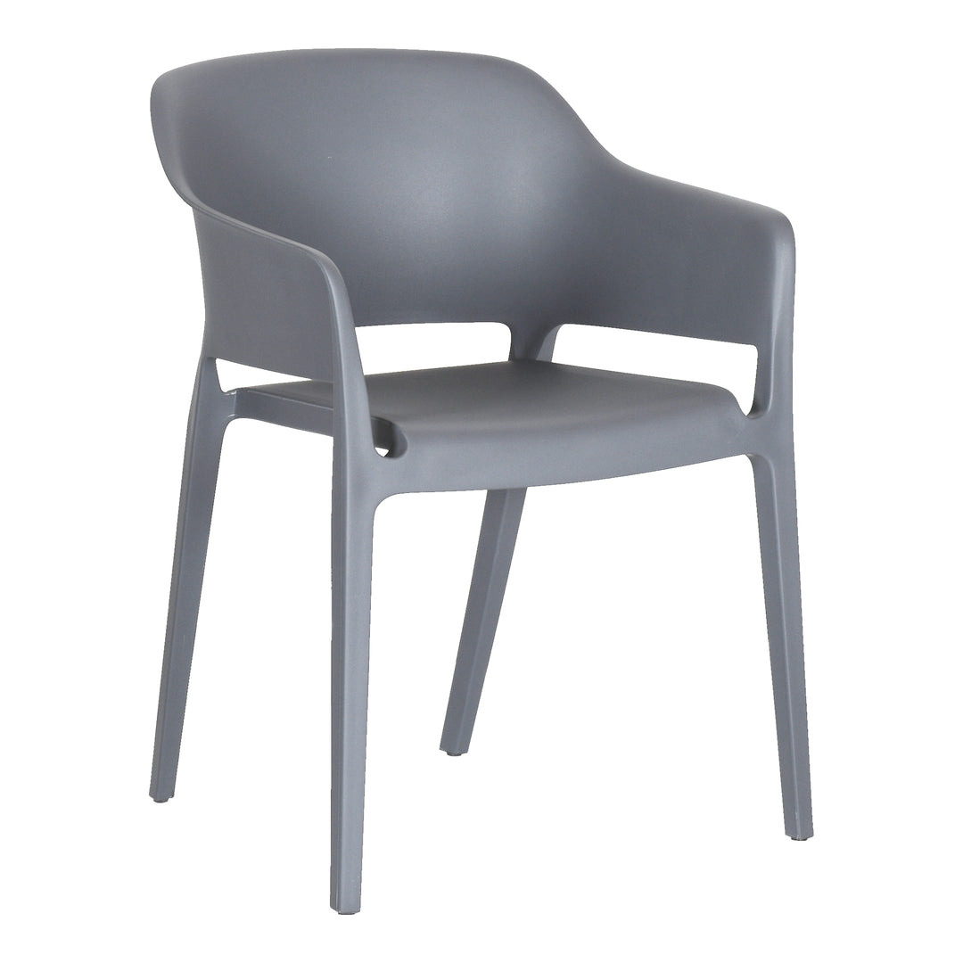 Faro Outdoor Dining Chair Charcoal Grey-Set Of Two