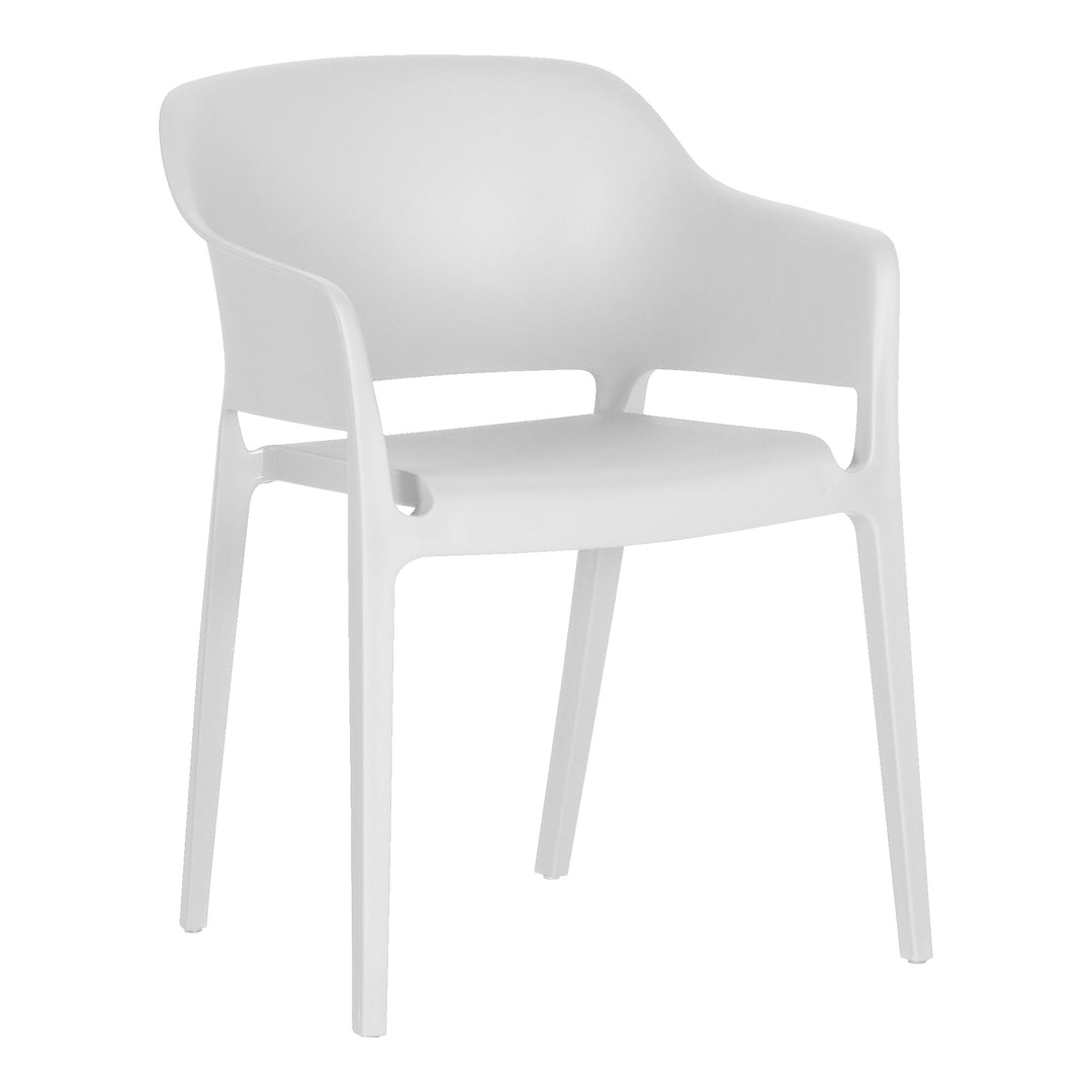 Faro Outdoor Dining Chair White-Set Of Two