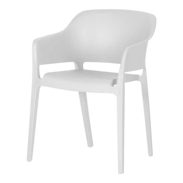 Faro Outdoor Dining Chair White-Set Of Two