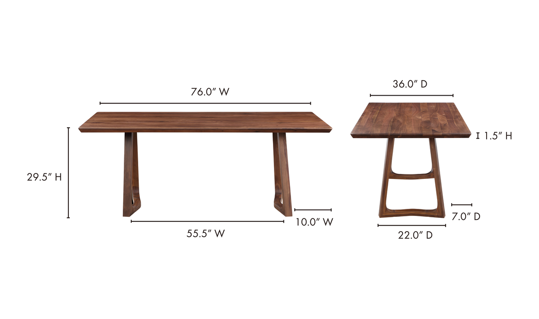 Silas Dining Table Rectangular Walnut