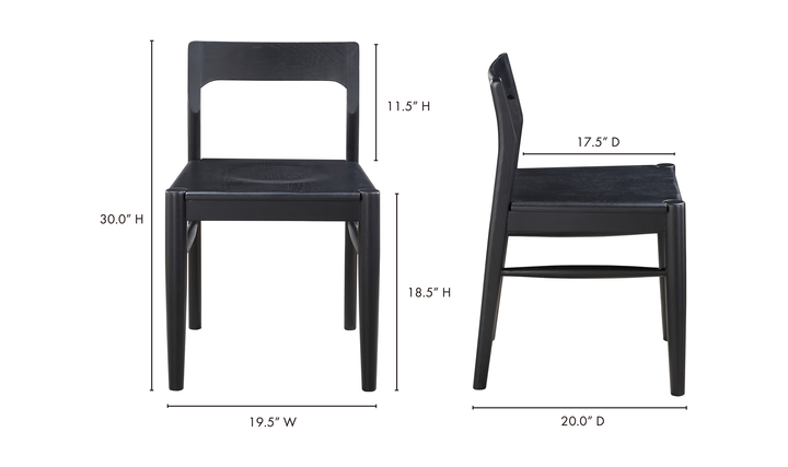 Owing Dining Chair - Set Of Two Black