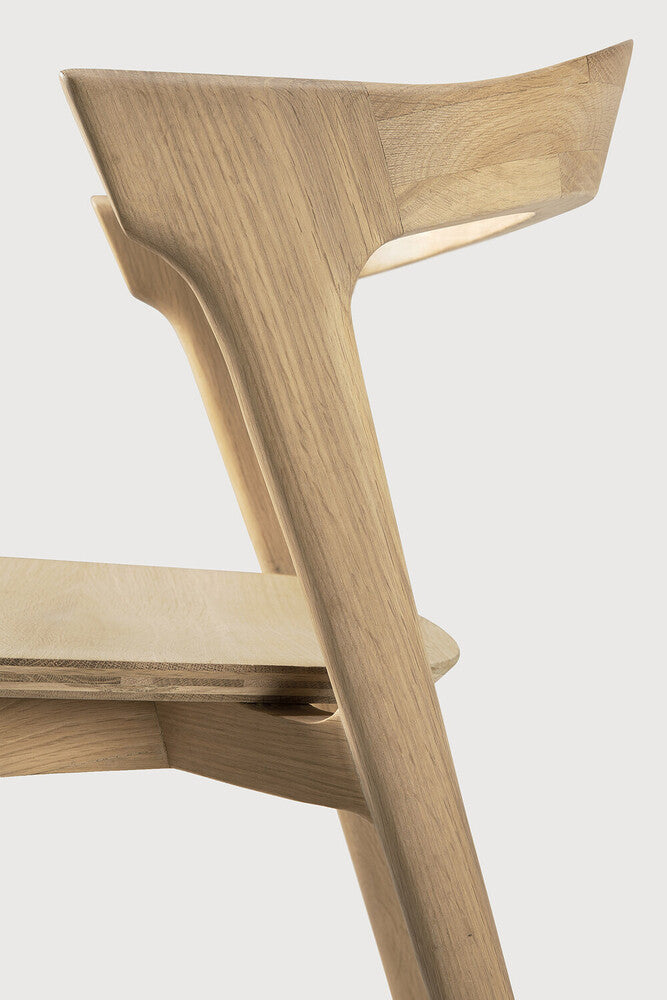 Bok Dining Chair in Oak Close Up of Side