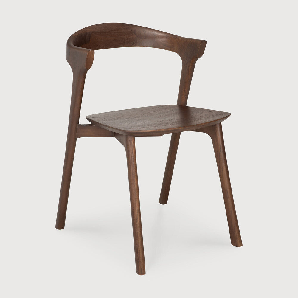 Bok Dining Chair in Teak Brown with No Upholstery