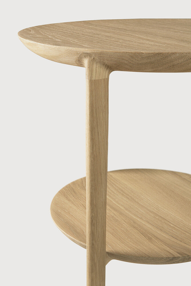 Bok Side Table - Compact, Solid Wood Accent Table Close Up