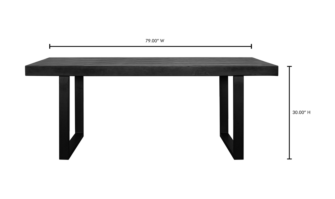 Jedrik Outdoor Dining Table Large Black