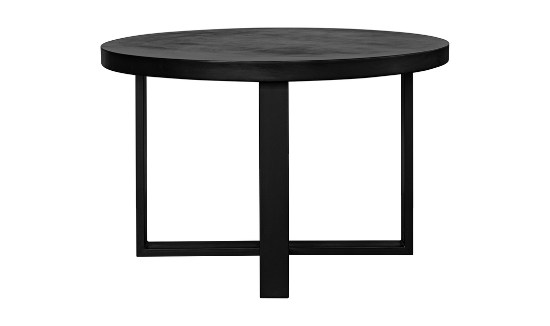 Jedrik Round Outdoor Dining Table Black