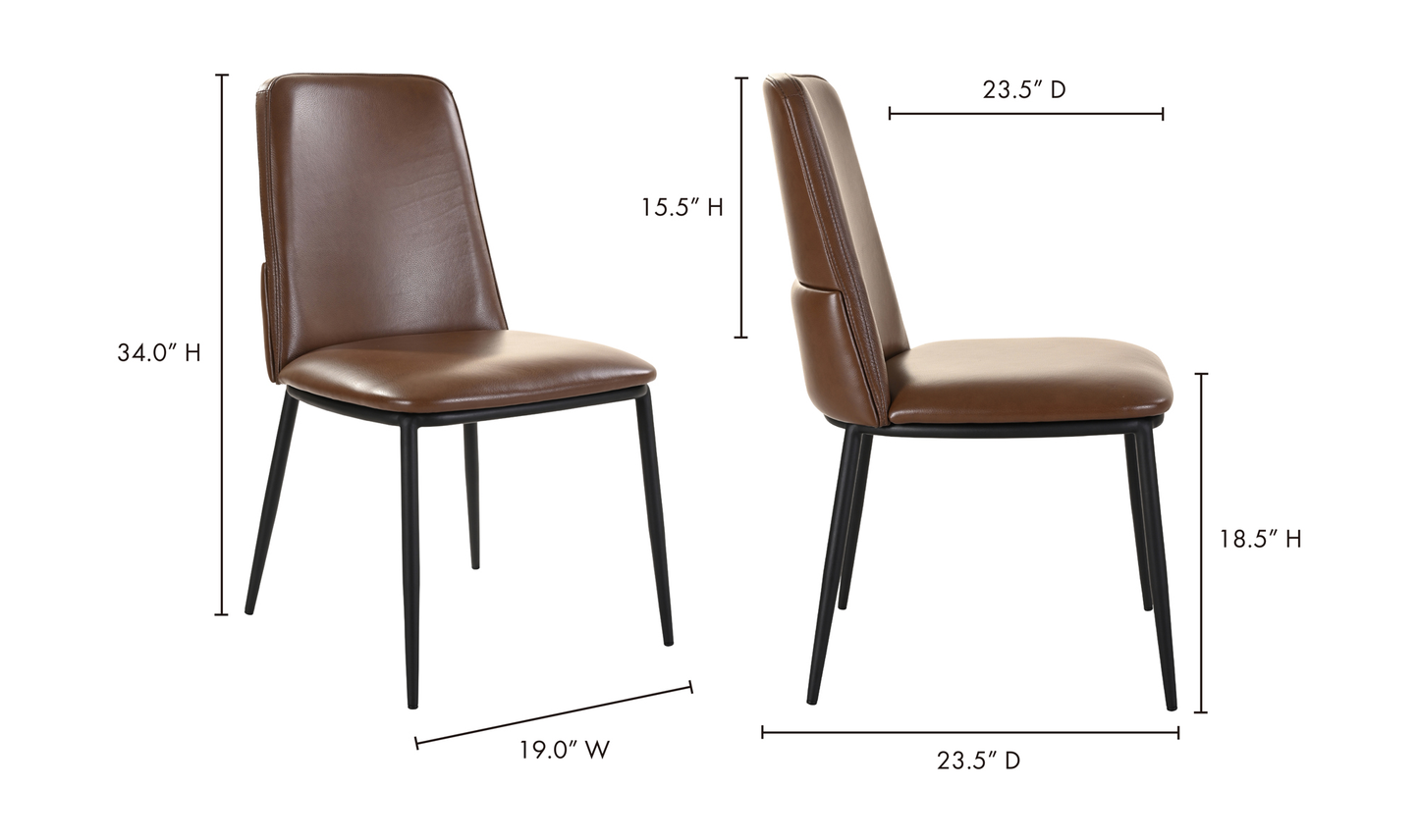 Douglas Dining Chair - Set Of Two Dark Brown