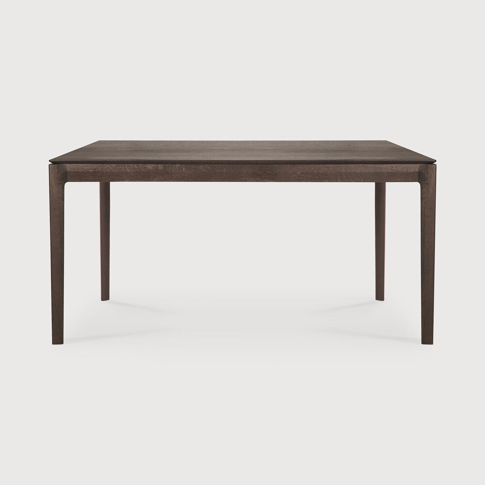 Bok Dining Table by Ethnicraft - Modern wooden dining table with oak brown finish 160x80cm