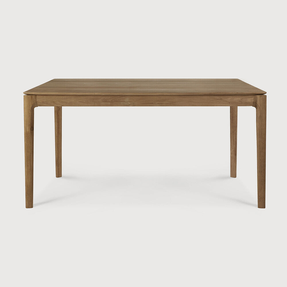 Bok Dining Table by Ethnicraft - Modern wooden dining table with natural teak finish 160x80cm