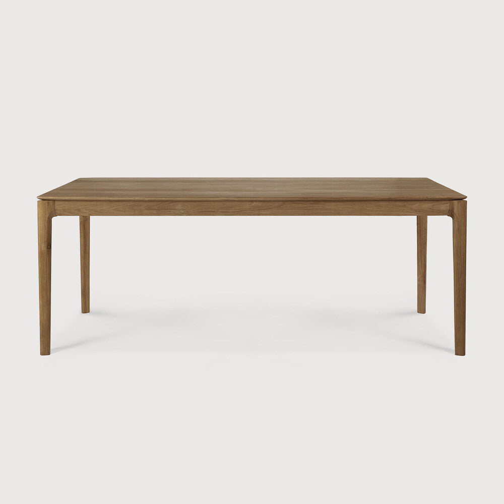 Bok Dining Table by Ethnicraft - Modern wooden dining table with natural teak finish 200x95cm