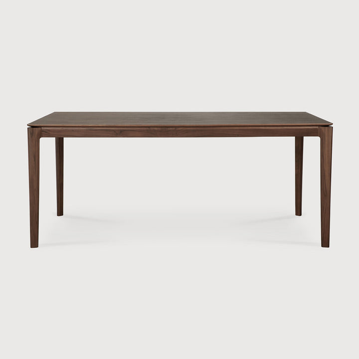 Bok Dining Table by Ethnicraft - Modern wooden dining table with teak brown finish 200x95cm