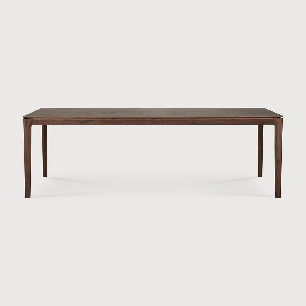 Bok Dining Table by Ethnicraft - Modern wooden dining table with teak brown finish 240x100cm