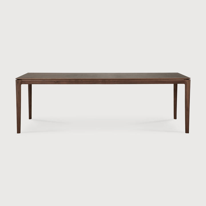 Bok Dining Table by Ethnicraft - Modern wooden dining table with teak brown finish 240x100cm