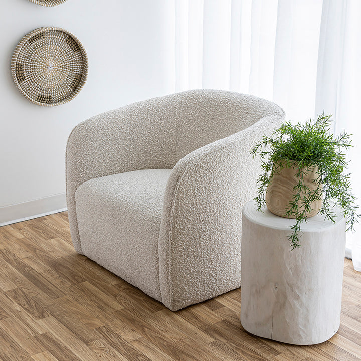 Evita Chair – Cream Bouclé