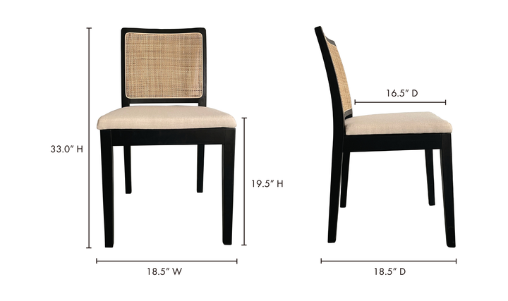 Orville Dining Chair - Set Of Two Black