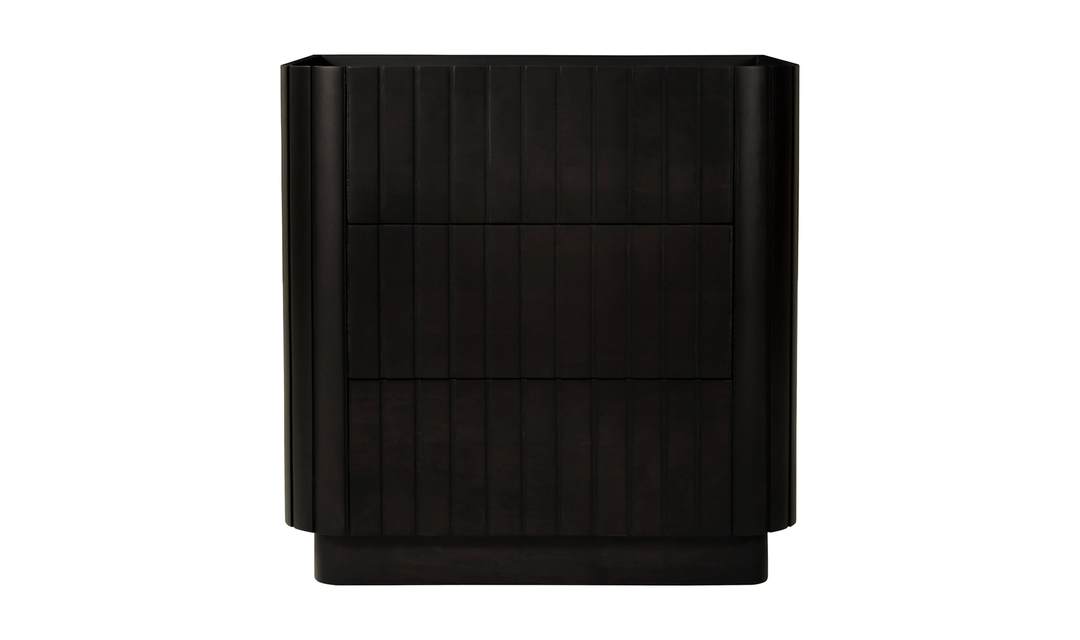 Povera 3 Drawer Chest Black