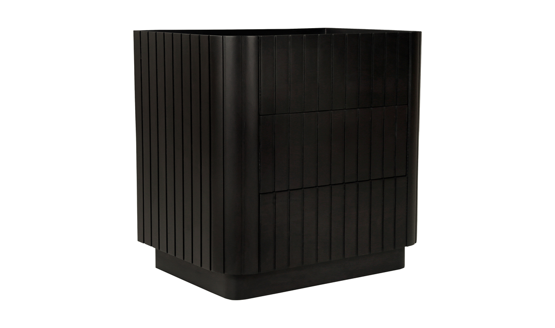 Povera 3 Drawer Chest Black