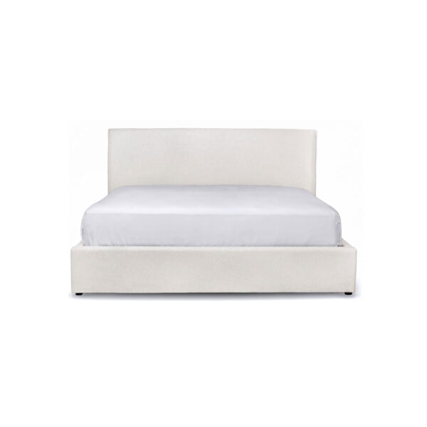 Julia Bed in Cream by Style In Form, front view featuring a comfortable frame suitable for contemporary bedrooms and condos