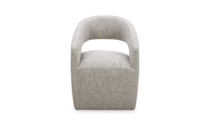 Barrow Rolling Dining Chair Performance Fabric Grey Storm