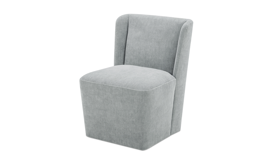Cormac Rolling Dining Chair Performance Fabric Slate Green