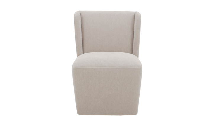 Cormac Rolling Dining Chair Performance Fabric Warm Sand