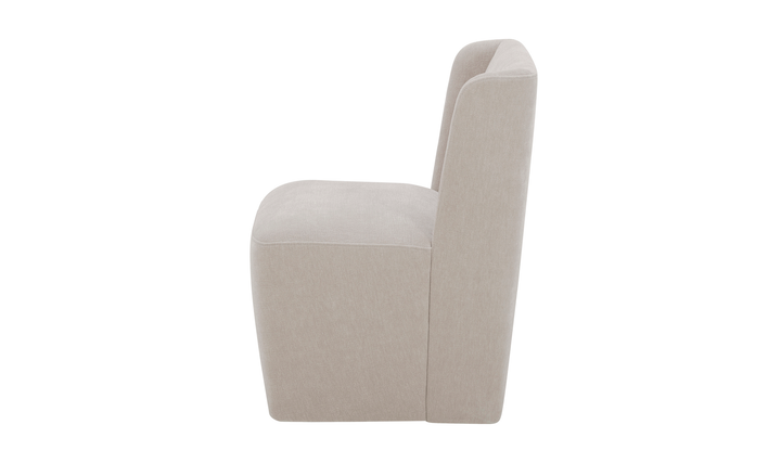 Cormac Rolling Dining Chair Performance Fabric Warm Sand
