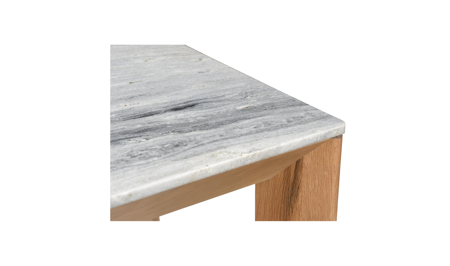 Angle Marble Dining Table Rectangular Large