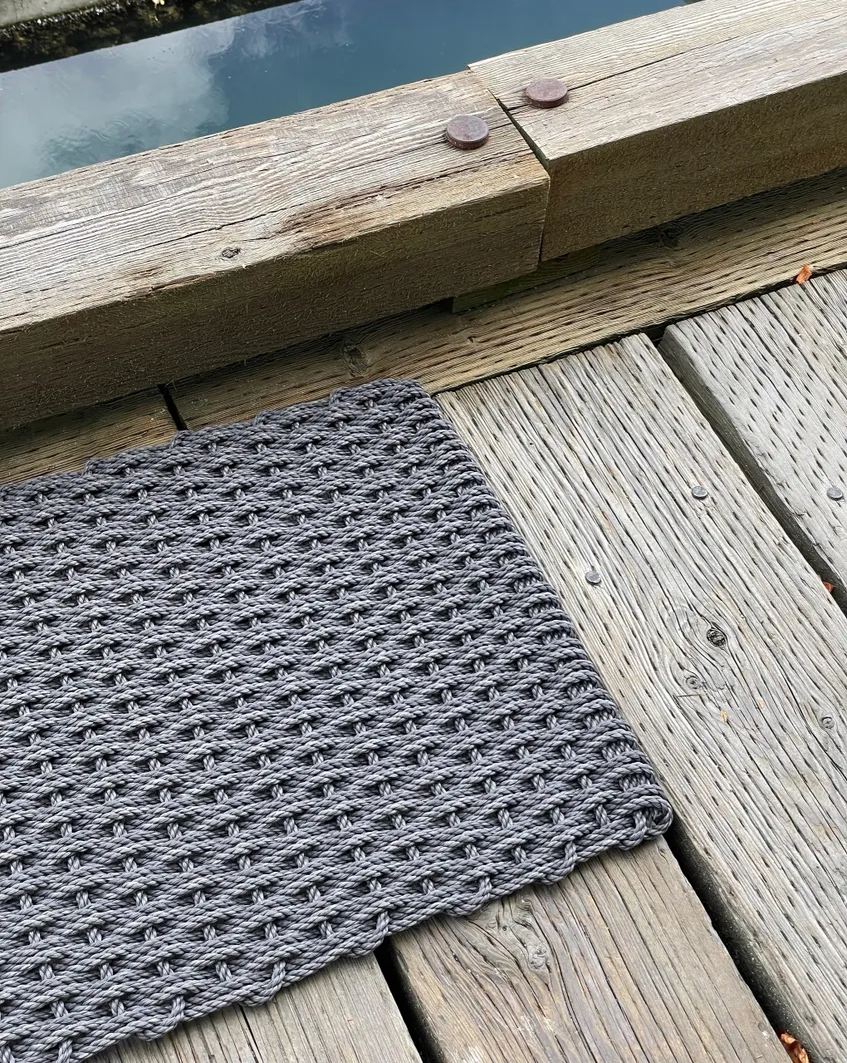 Rope Mat - Slate Grey (Double Weave)