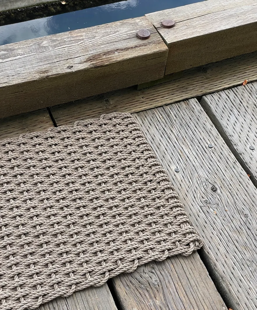 Rope Mat - Taupe (Double Weave)