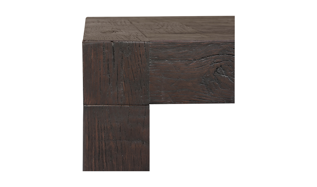 Evander Side Table Rustic Brown