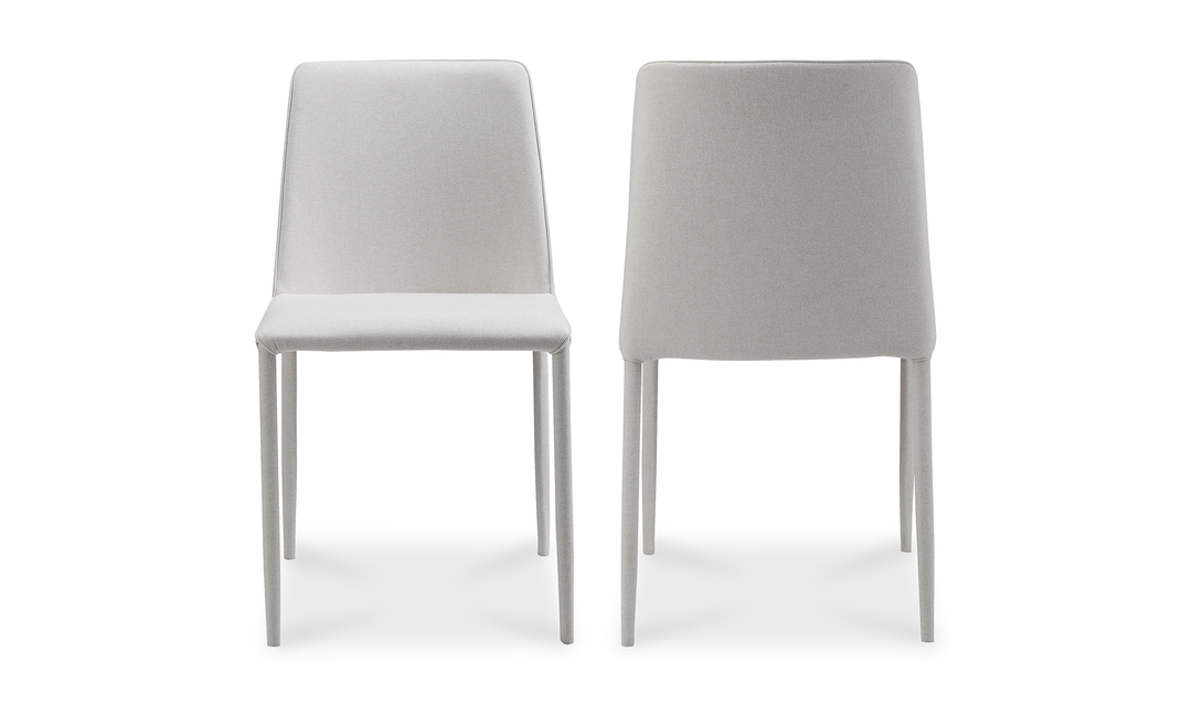 Nora Fabric Dining Chair - Set Of Two White