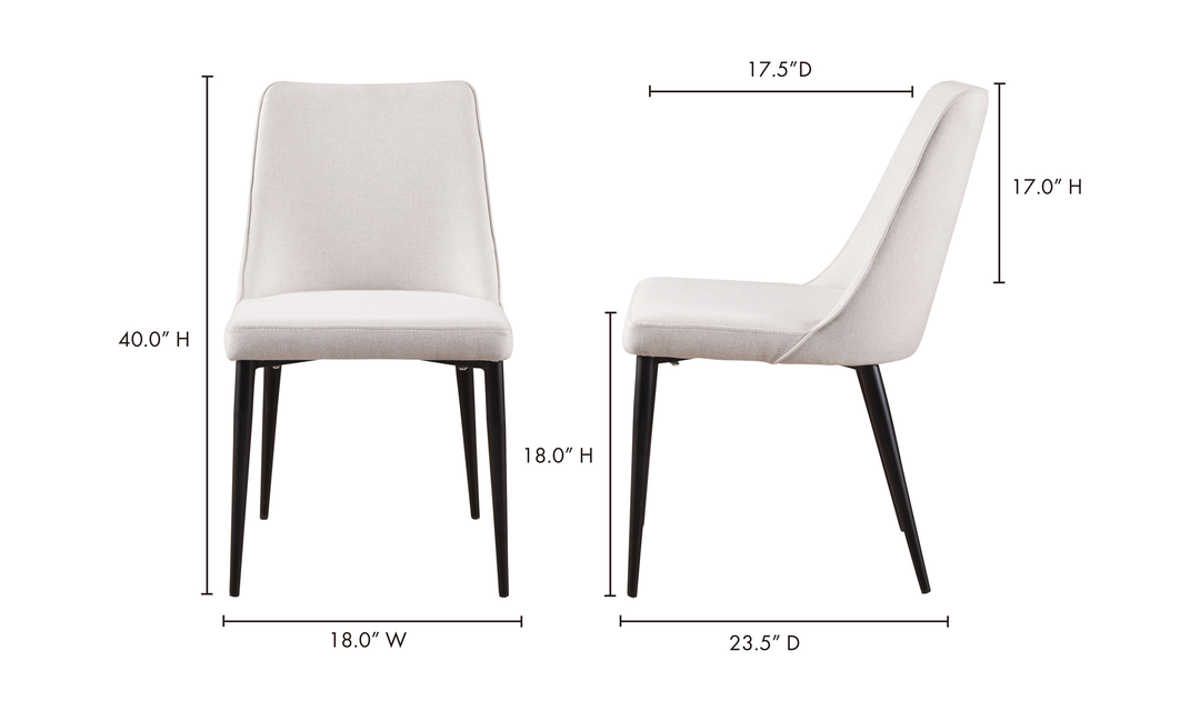 Lula Dining Chair - Set Of Two White